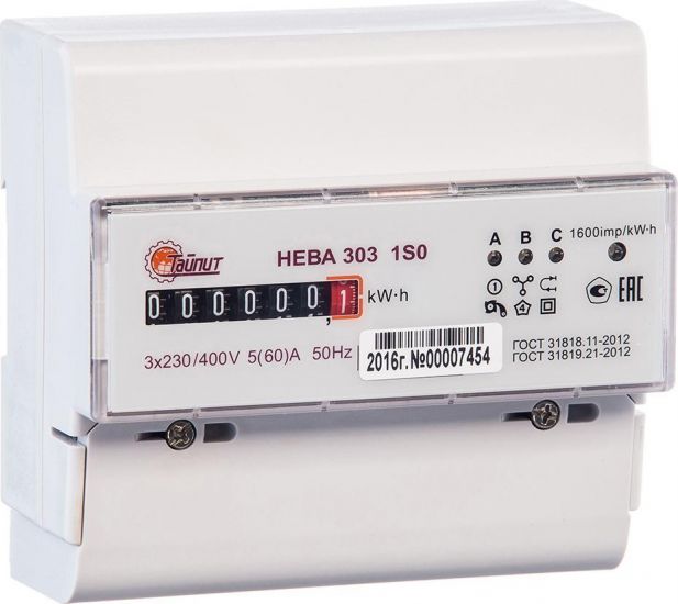 Счетчик электроэнергии НЕВА 303 1S0 230V 5(100) А