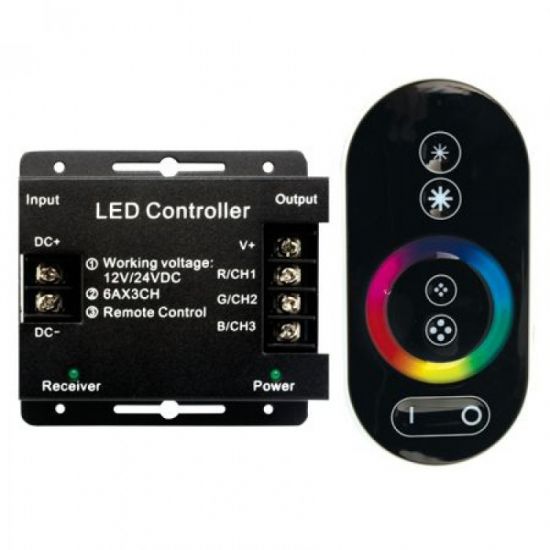 Контроллер Ecola LED RGB 18A 216W 12V (432W 24V) с радиопультом управления