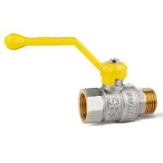 Кран шаровой латунный никелированный 11б27п Ду15 Ру40 (1/2') ВН рычаг GAS