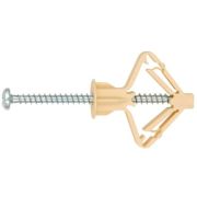 Дюбель для гипсокартона бабочка PLA 10х50 с шурупом (60шт)