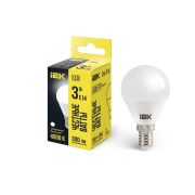 Лампа светодиодная G45 шар 3Вт 230В 4000К E14 IEK