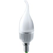 Лампа светодиодная LED 7вт E14 теплый матовая свеча на ветру