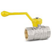 Кран шаровой латунный никелированный 11б27п Ду20 Ру40 (3/4') ВР/ВР рычаг GAS