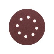 Диск абразивный на ворсовой основе, на липучке, перфорированный, P80, 125мм, 10 шт.