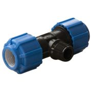 Тройник ПНД компрессионный НР 25x3/4'x25