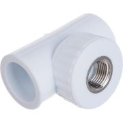 Тройник комбинированный ВР 20x1/2'x20 полипропиленовый PPR белый