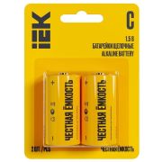 Батарейка щелочная Alkaline LR14/C (2шт/блистер) IEK