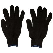 Перчатки вязаные упрочненные (5 нитей) черные х/б
