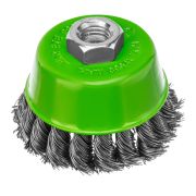 Щетка для УШМ, 75 мм, М14, Чашка, крученая проволока 0,5 мм