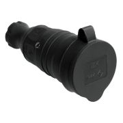 ОМЕГА Розетка переносная каучук 16А 2Р+E IР44