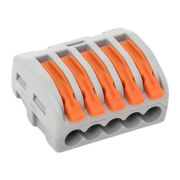 Клемма СМК 222-415 с рычагом 5 отверстий 008-254.0мм2