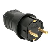 Вилка прямая каучуковая 230В 2P+PE 16A IP44 Марс