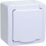 Гермес PLUS Розетка с заземлением наружная с крышкой IP54