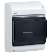 Щит распределительный навесной ЩРн-П-4 IP30 пластиковый белый прозрачная дверь КМПн 2/4