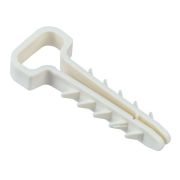 Дюбель-хомут 6х12мм для плоского кабеля нейлон белый (25шт/упак) IEK