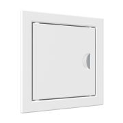 Люк-дверца ревизионная с ручкой, из ABS пластика 122х122 и с фланцем 98х98